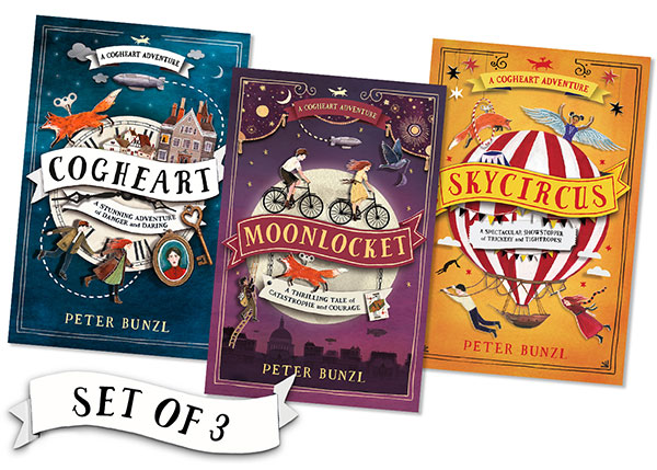 Join Lily, Robert, and their mechanimal fox, Malkin, on three daring adventures of mystery and mayhem. From extraordinary inventions to notorious criminals to high-flying rescues, Lily and Robert get wrapped up in wild exploits—and uncover secrets that will change their lives forever.