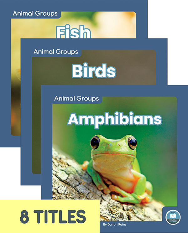 Our planet is home to an incredible variety of animals. This fascinating series offers young readers a look at eight different animal groups. Each book features simple text and vibrant photos, making this series a perfect choice for beginning readers. Each book also includes a table of contents, infographic, picture glossary, and index. This Little Blue Readers series is at Level 1, aligned to reading levels of grades PreK-1 and interest levels of grades PreK-2.
