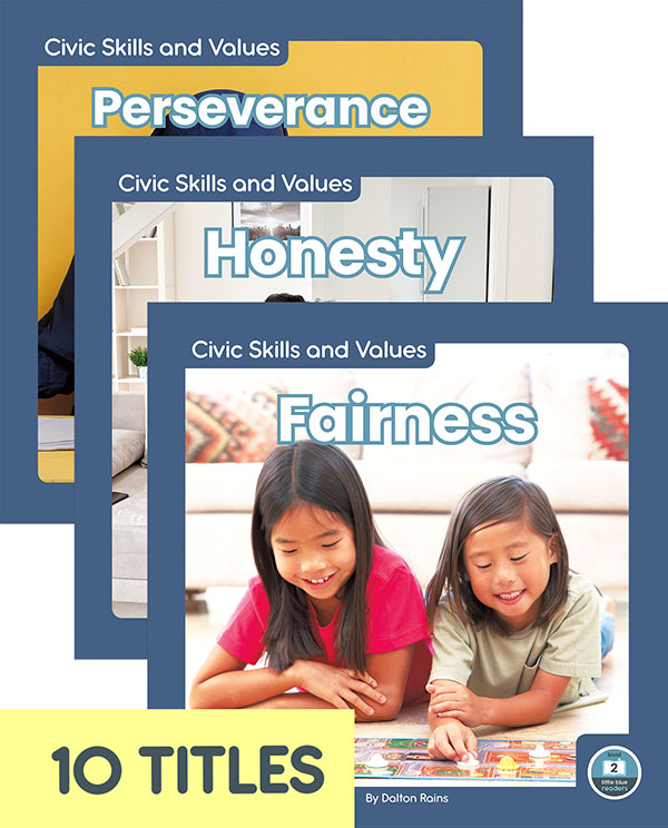 Understanding civic skills and values can help children grow and succeed. This informative series teaches readers how to use these skills in their daily life. Each book features simple text and vibrant photos, making this series a perfect choice for beginning readers. Each book also includes a table of contents, infographic, picture glossary, and index. This Little Blue Readers series is at Level 1, aligned to reading levels of grades PreK-1 and interest levels of grades PreK-2.