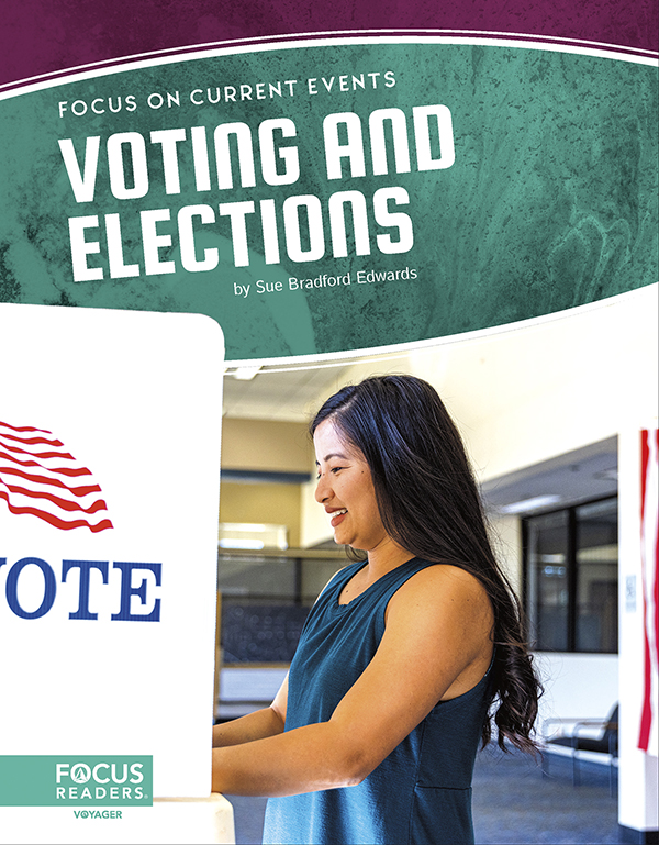 This book explores voting and elections in America, highlighting the history of the topic, an analysis of the events that shaped it, and an overview of the debates surrounding the topic. The book also includes a table of contents, two infographics, informative sidebars, two Case Study special features, quiz questions, a glossary, additional resources, and an index. This Focus Readers title is at the Voyager level, aligned to reading levels of grades 5-6 and interest levels of grades 5-9.