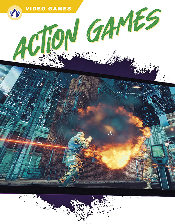 Learn the history and common features of action games. Short paragraphs of easy-to-read text and plenty of colorful photos make reading simple and exciting. The book also includes a table of contents, fun facts, sidebars, comprehension questions, a glossary, an index, and a list of resources for further reading. Apex books have low reading levels (grades 2-3) but are designed for older students, with interest levels of grades 3-7.