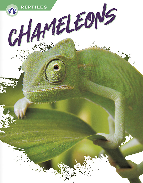 This book gives an engaging overview of chameleons, from their diet and habitat to their amazing ability to camouflage. Short paragraphs of easy-to-read text are paired with plenty of colorful photos to make reading engaging and accessible. The book also includes a table of contents, fun facts, sidebars, comprehension questions, a glossary, an index, and a list of resources for further reading. Apex books have low reading levels (grades 2-3) but are designed for older students, with interest levels of grades 3-7.