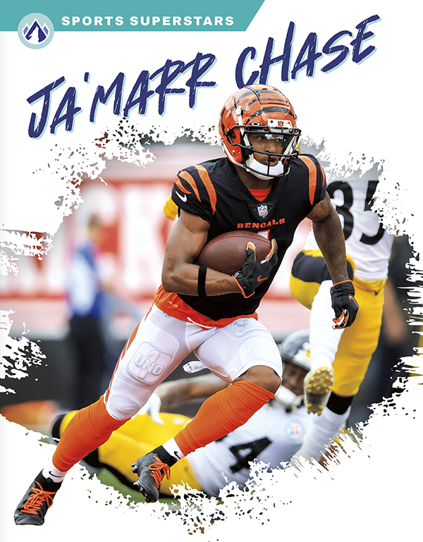 This exciting book provides on overview of the life and career of football star Ja'Marr Chase. Short paragraphs of easy-to-read text and plenty of colorful photos make reading simple and exciting. The book also includes a table of contents, fun facts, sidebars, comprehension questions, a glossary, an index, and a list of resources for further reading. Apex books have low reading levels (grades 2-3) but are designed for older students, with interest levels of grades 3-7.
