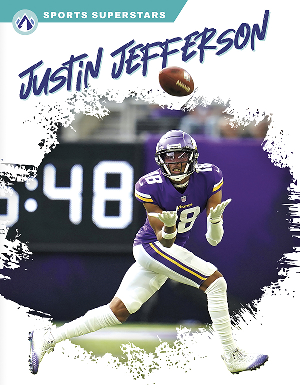 This exciting book provides an overview of the life and career of football star Justin Jefferson. Short paragraphs of easy-to-read text and plenty of colorful photos make reading simple and exciting. The book also includes a table of contents, fun facts, sidebars, comprehension questions, a glossary, an index, and a list of resources for further reading. Apex books have low reading levels (grades 2-3) but are designed for older students, with interest levels of grades 3-7.