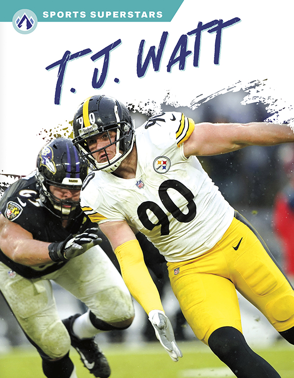 This exciting book provides an overview of the life and career of football star T. J. Watt. Short paragraphs of easy-to-read text and plenty of colorful photos make reading simple and exciting. The book also includes a table of contents, fun facts, sidebars, comprehension questions, a glossary, an index, and a list of resources for further reading. Apex books have low reading levels (grades 2-3) but are designed for older students, with interest levels of grades 3-7.