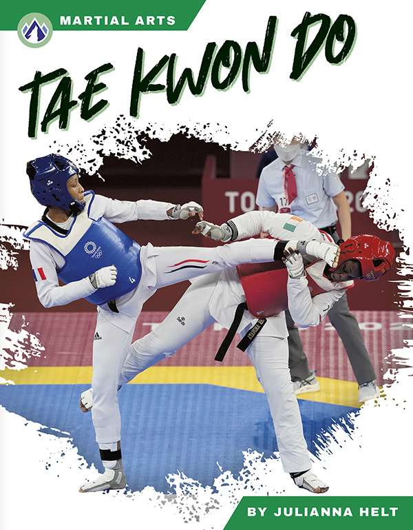 This book gives a quick overview of tae kwon do, from its historic origins to the ways people train and compete today. Short paragraphs of easy-to-read text and plenty of colorful photos make reading easy and exciting. The book also includes a table of contents, fun facts, sidebars, comprehension questions, a glossary, an index, and a list of resources for further reading. Apex books have low reading levels (grades 2-3) but are designed for older students, with interest levels of grades 3-7.