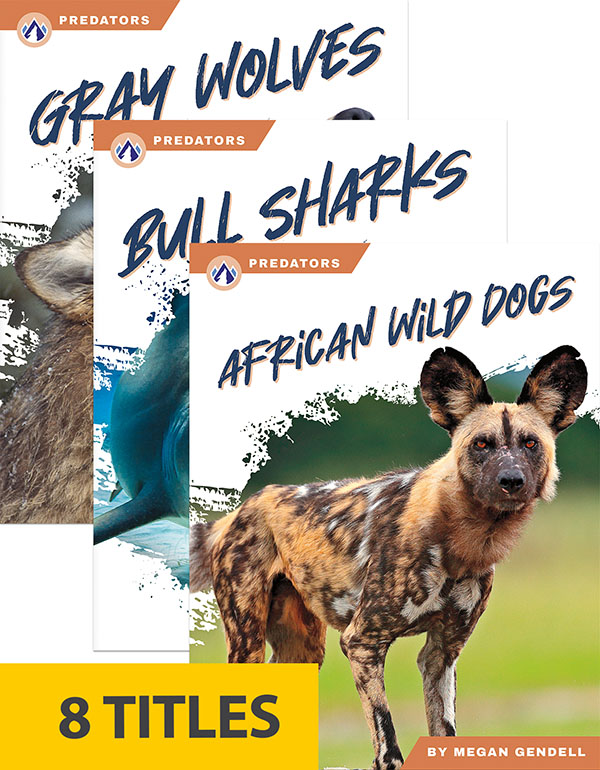 From sharp-toothed bull sharks to powerful polar bears, nature is full of fierce predators. This exciting series showcases eight of these deadly creatures, describing their prey, hunting skills, and life in the wild. Each book pairs short paragraphs of easy-to-read-text with plenty of colorful photos to make reading engaging and accessible. Apex books have low reading levels (grades 2-3) but are designed for older students, with interest levels of grades 3-7.