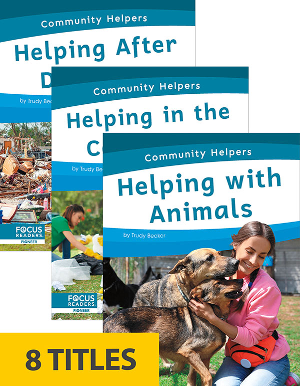 Communities are stronger when people help each other. This engaging series introduces readers to many ways that helpers can get involved in their communities, describing what kinds of actions people can take and how those actions can help. Each book also includes a 