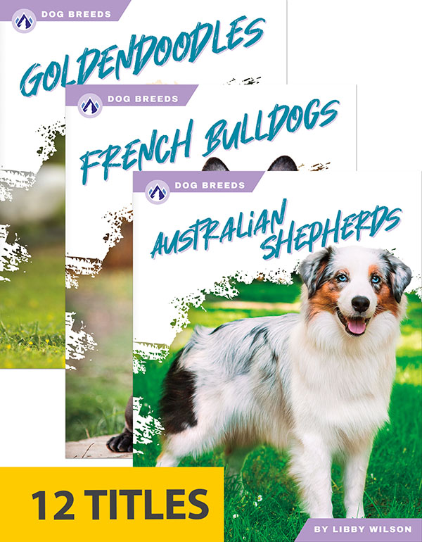 Dogs are beloved pets, and people have dozens of breeds to choose from. This fun series highlights the history and famous traits of 12 popular dogs, as well as the care and training each type needs. Each book pairs short paragraphs of easy-to-read-text with plentiful photos and includes a table of contents, fun facts, sidebars, comprehension questions, a glossary, an index, and a list of resources for further reading. Apex books have low reading levels (grades 2–3) but are designed for older students, with interest levels of grades 3–7.