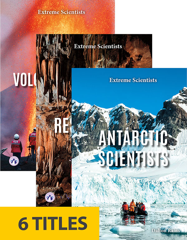 This thrilling series showcases the dramatic jobs that bring scientists to remote and risky locations. Each book highlights a different type of research, explaining the dangers it involves, the discoveries it has led to, and the specialized skills it requires. Short paragraphs provide easy-to-read text, while vivid photographs make each book engaging and accessible. Each book also includes informative sidebars, 