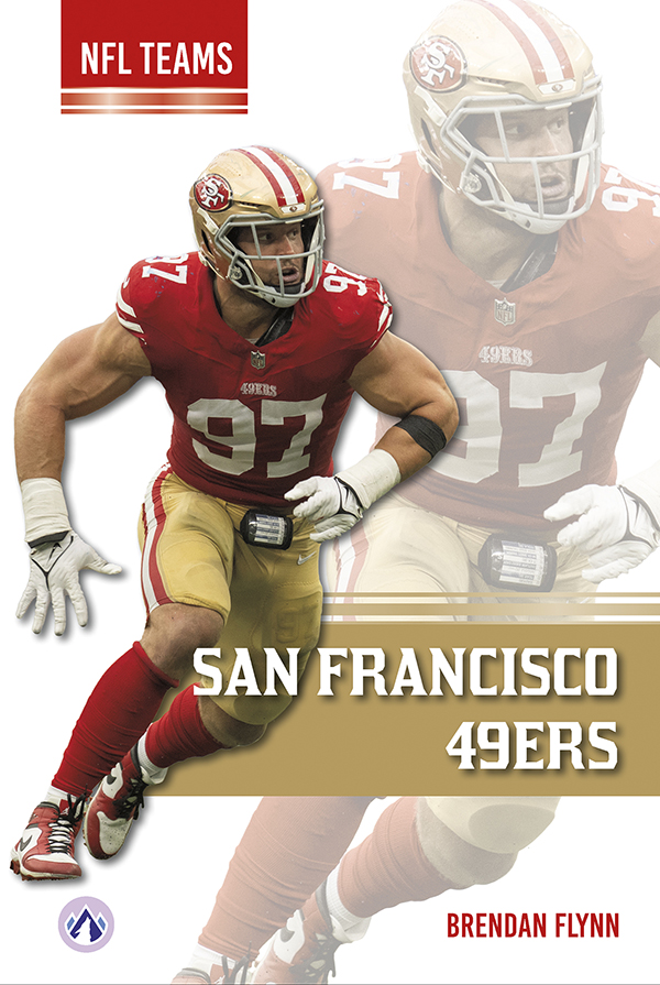 This book offers an exciting look at the San Francisco 49ers, from the legends of the past to the superstars of today. Short paragraphs provide easy-to-read text, while vivid photographs make the book engaging and accessible. The book also includes informative sidebars, a list of team records, a timeline, comprehension questions, a glossary, an index, and a list of resources for further reading. This book is part of the Apex Varsity imprint, which has a reading level of grade 3. However, the imprint is specifically designed for older readers, with interest levels of grades 3–9.